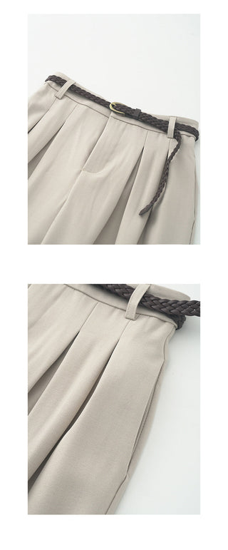 Pleated suit pants