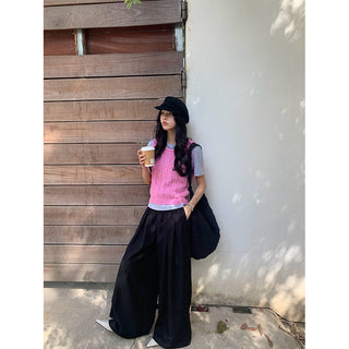 Pleated suit pants