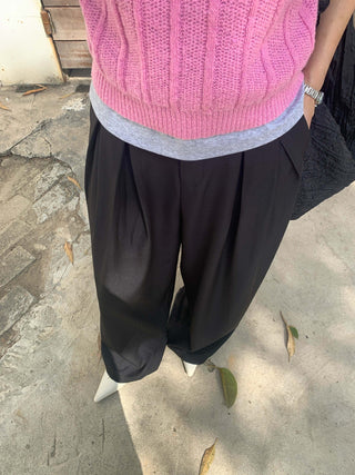 Pleated suit pants