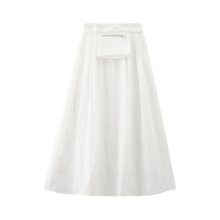 Belted zipper skirt