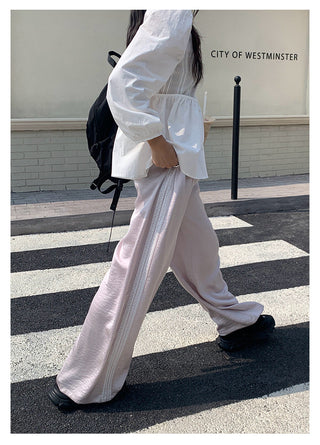 Draping wide-leg pants