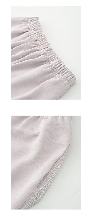 Draping wide-leg pants
