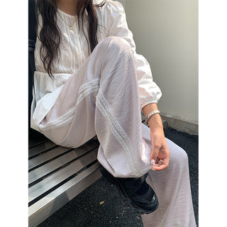 Draping wide-leg pants