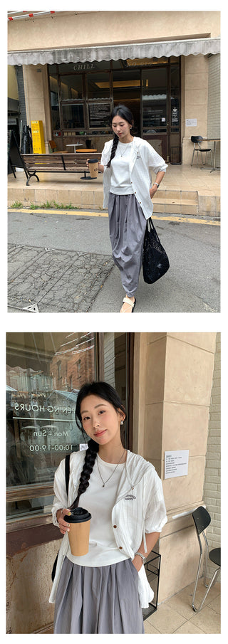 Striped hooded shirt