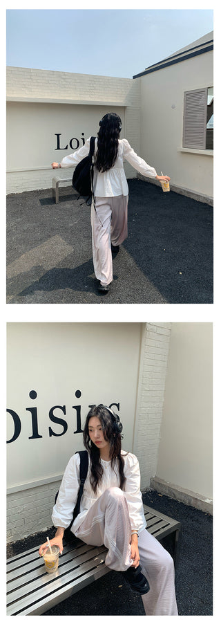 Pleated lantern shirt