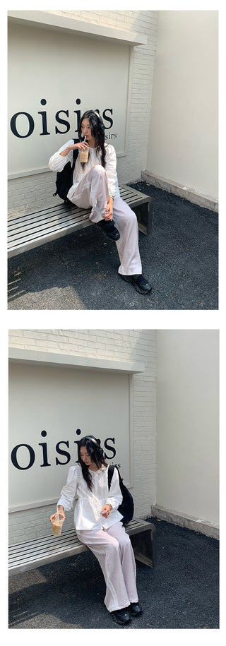 Pleated lantern shirt