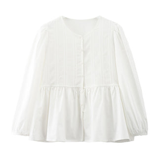 Pleated lantern shirt