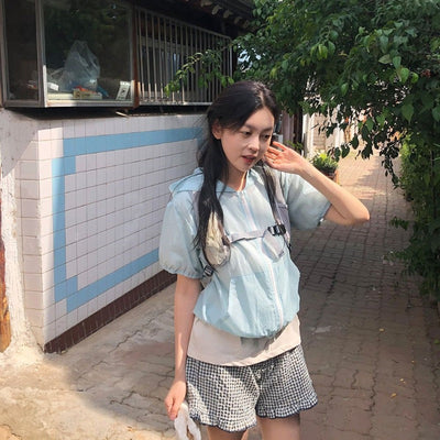 Short sleeve hoodcoat