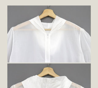 Short sleeve hoodcoat