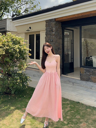 Blue Suspender Skirt Dress