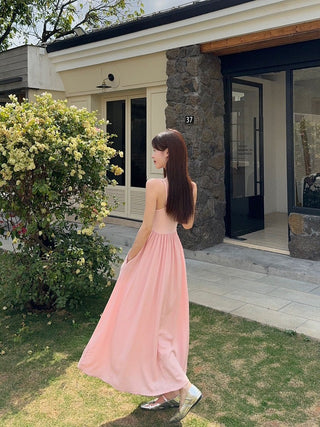 Blue Suspender Skirt Dress