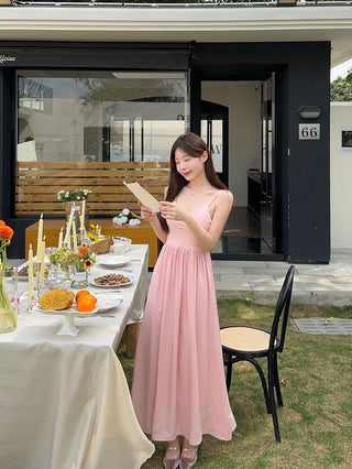 Blue Suspender Skirt Dress