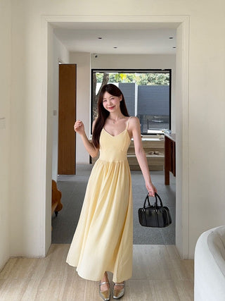 Blue Suspender Skirt Dress