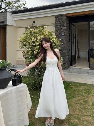 Blue Suspender Skirt Dress