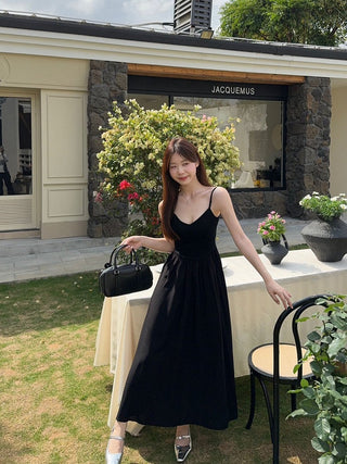 Blue Suspender Skirt Dress