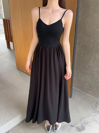 Blue Suspender Skirt Dress