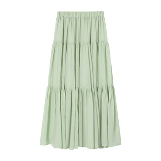 Purple A-Line Pleated Skirt