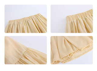 Purple A-Line Pleated Skirt