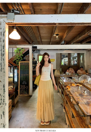 Purple A-Line Pleated Skirt