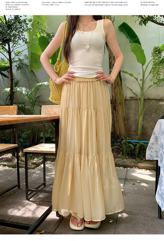 Purple A-Line Pleated Skirt