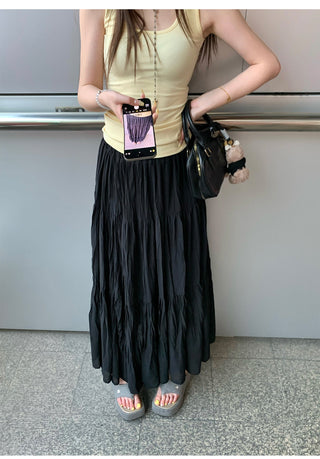 Purple A-Line Pleated Skirt