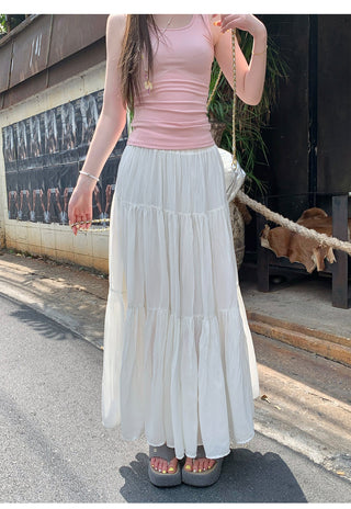 Purple A-Line Pleated Skirt