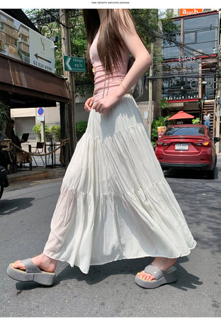 Purple A-Line Pleated Skirt