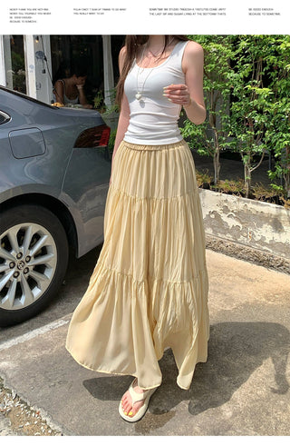 Purple A-Line Pleated Skirt