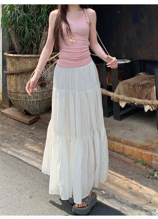 Purple A-Line Pleated Skirt