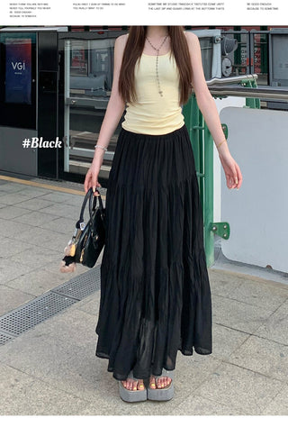 Purple A-Line Pleated Skirt