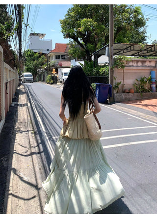 Purple A-Line Pleated Skirt