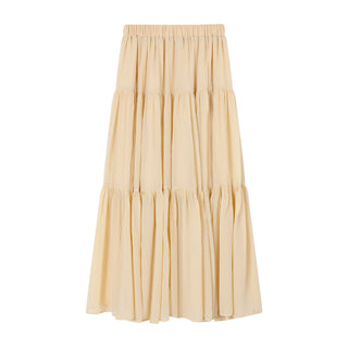 Purple A-Line Pleated Skirt