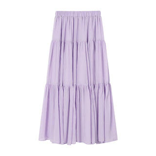 Purple A-Line Pleated Skirt