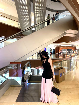 Black Vest with A-Line Skirt