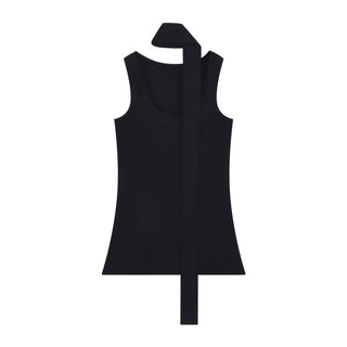 Black Vest with A-Line Skirt