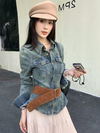 Denim Coat with Skirt