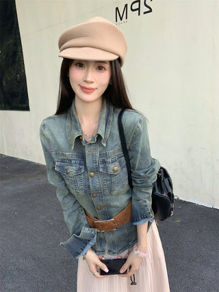 Denim Coat with Skirt