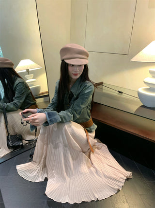 Denim Coat with Skirt