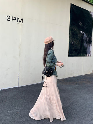 Denim Coat with Skirt