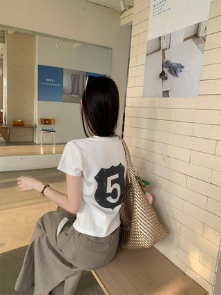 Letter Print Top with Skirt
