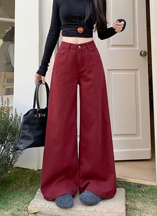 Dark Blue Wide Leg Jeans