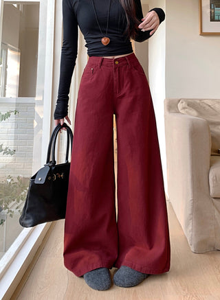 Dark Blue Wide Leg Jeans