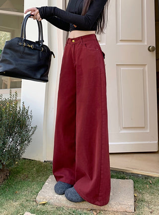 Dark Blue Wide Leg Jeans