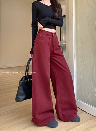 Dark Blue Wide Leg Jeans