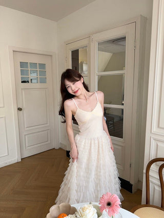 Black Camisole with White Skirt