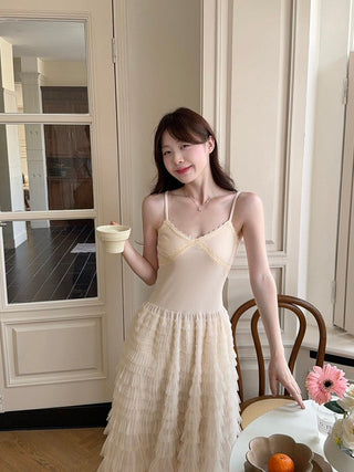 Black Camisole with White Skirt