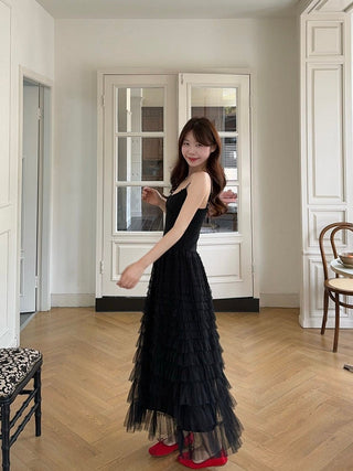 Black Camisole with White Skirt