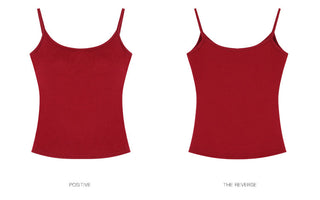 Solid Color Camisole with Bra