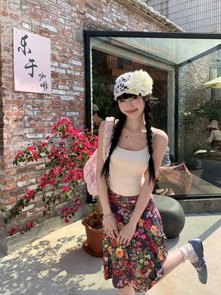 Solid Color Camisole with Bra