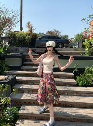 Solid Color Camisole with Bra